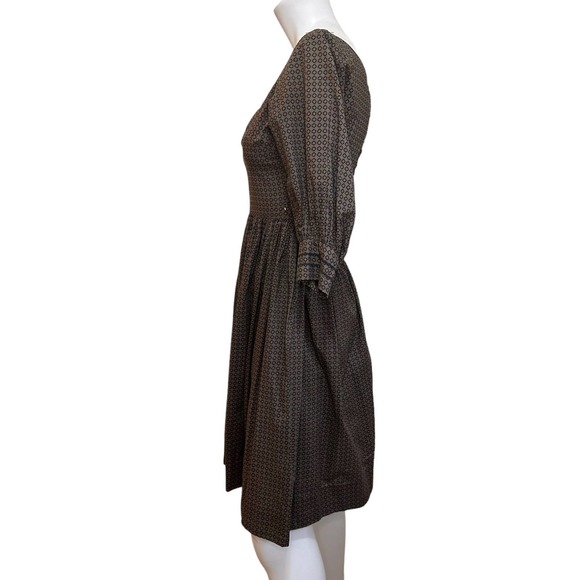 Candy Jones California 50's 60's Vintage Greyish Brown Day Dress sz XS/0 - Picture 5 of 15